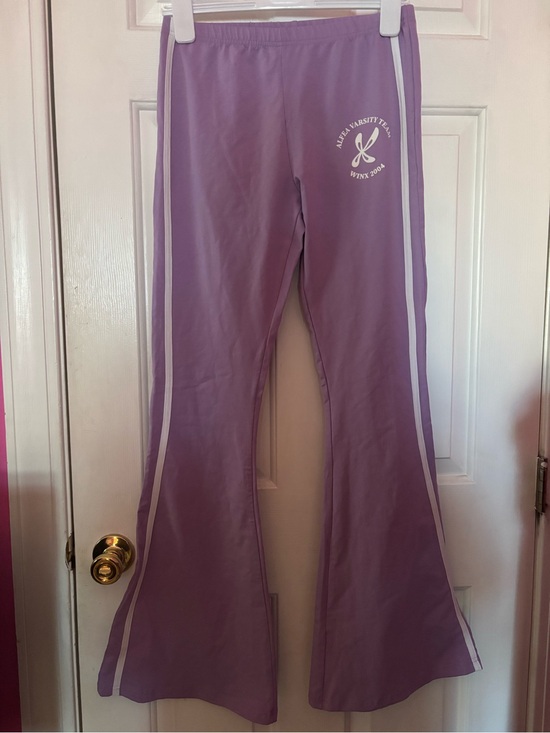Dolls Kill Pants - DEADSTOCK NWOT Dolls Kill x Winx Club Alfea Varsity Flare Pants M Purple Y2K